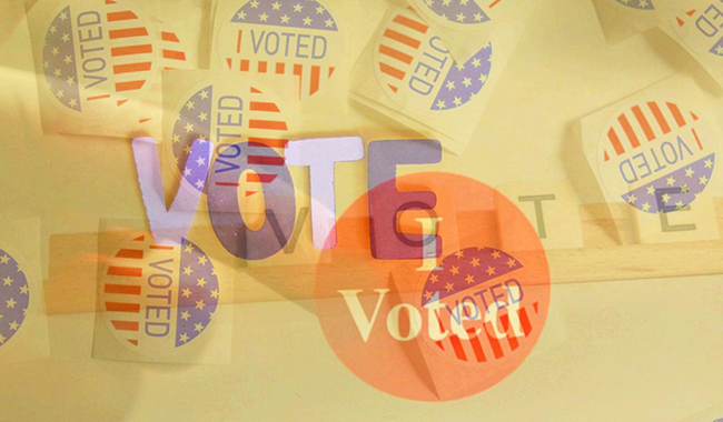 banner with vote buttons